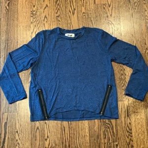 Hippie Love blue sweater Side zipper detail size L